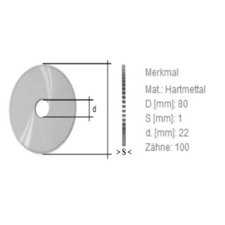 Fräser Ø 80.0x1.0x22 - SG3W