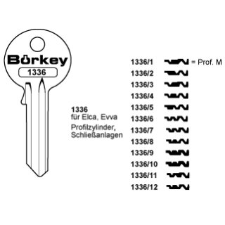 1336-5 BÖRKEY  -  EV103X-5 -  Zylinderschlüssel