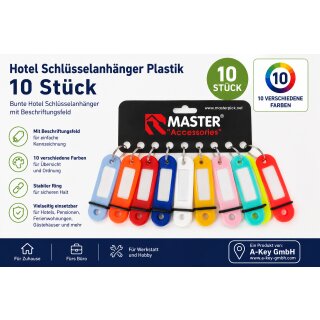 Hotel Schlüsselanhänger Plastik 10 Stück