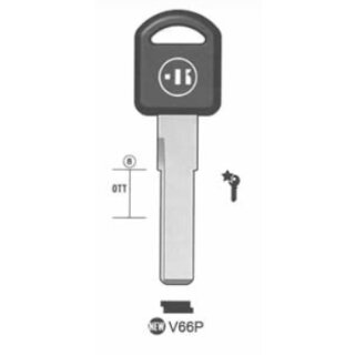 HU66 PN    - Fahrzeugschlüssel Notschlüssel