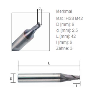 Fräser Ø 6.0mm - F22W -