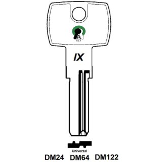 DM24  DM64  DM122 IX  Bohrmuldenschlüssel Universalprofil