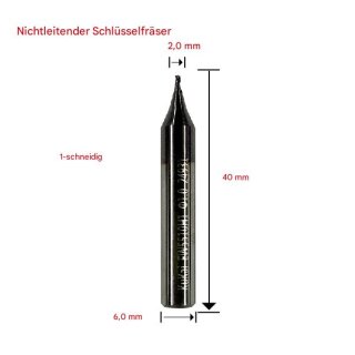 Kukai 2,0 mm nichtleitender Schlüsselfräser für Alpha Pro