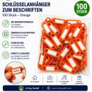 Schlüsselanhänger orange 100 Stück