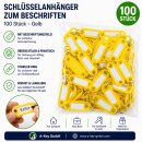 Schlüsselanhänger gelb 100 Stück