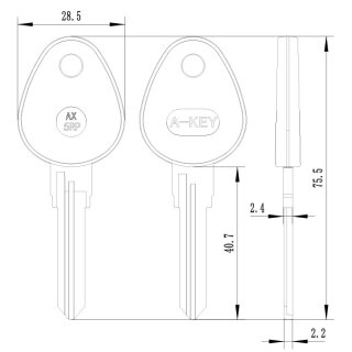 AX5RP  AX6RP143  AXA5SP - Fahrzeugschlüssel