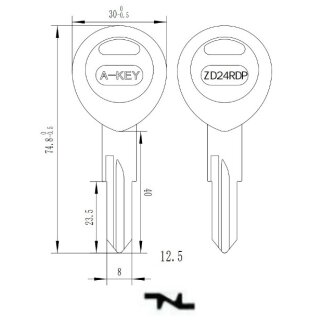 ZD24RDP ZAD20P  TOOZA19RP  ZA-9P1- Motorroller-Fahrzeugschlüssel