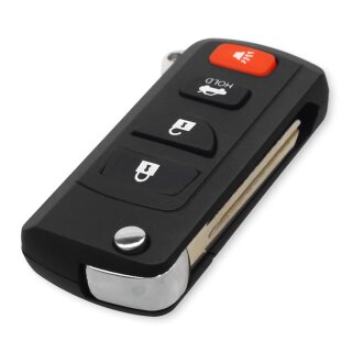 Funkschlüssel-Umbauset 3+1 Tasten kompatibel für Nissan - NIRC150