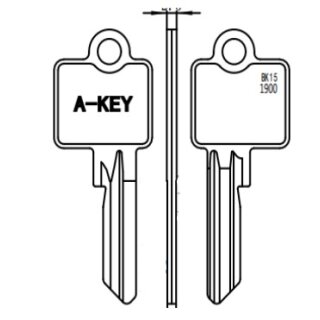 BK15   BK-7D  1880  KSC5DN - Zylinderschlüssel