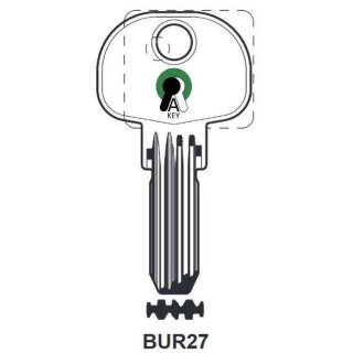 BUR27 Silca   BG23R  BUR-33   Bohrmuldenschlüssel - Zylinderschlüssel