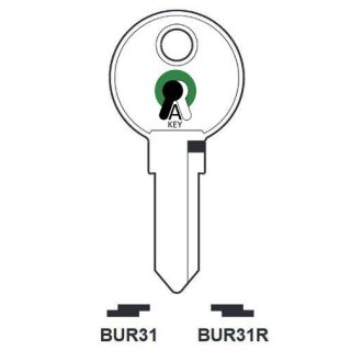 BUR31R  1830%L  BG47R  BUR-24D  - Zylinderschlüssel
