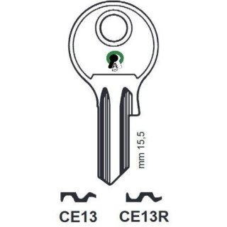 CE13R Silca  257%KN  CE3PS  CE1 S   - Zylinderschlüssel