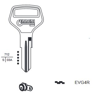 ED4R Silca 1864% SSO2R EVG4R - Zylinderschlüssel