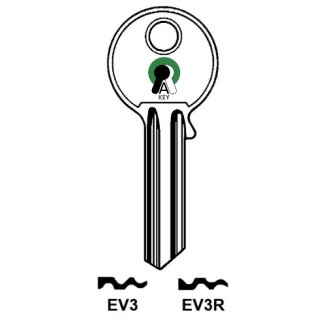EV3R Silca  701%  EV5S2  EV-2I   Zylinderschlüssel