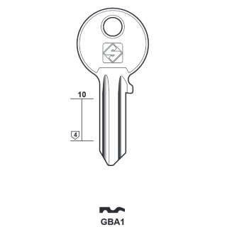 GBA1 Silca  - Zylinderschlüssel