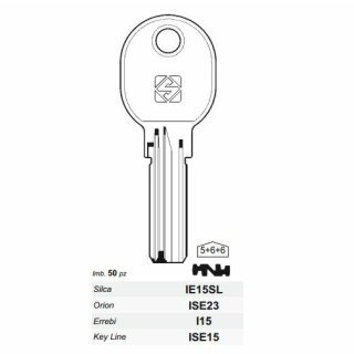 IE15 Silca 1597  1739 1738L  I15    IS-6D  ISE15 Bohrmuldenschlüssel  - Zylinderschlüssel