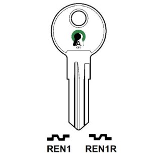 REN1R  1598%  RN8R  RE-1D  RZ1S  - Zylinderschlüssel
