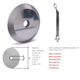 Fräser Ø 80.0mm - P01W - D704861ZB