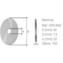 Fräser Ø 80.0mm - SG1W - D704784ZB
