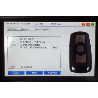 Funkschlüssel kompatibel für BMW - BMR106 - 315Mhz.
