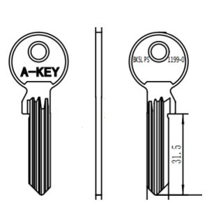 BK5L  1199L-0   BK6PS BKS Anlagenschlüssel Universal