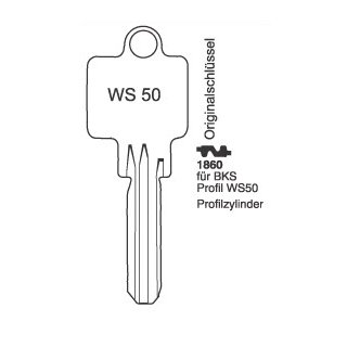 BKS WS50   1860   Orginal Bohrmuldenschlüssel