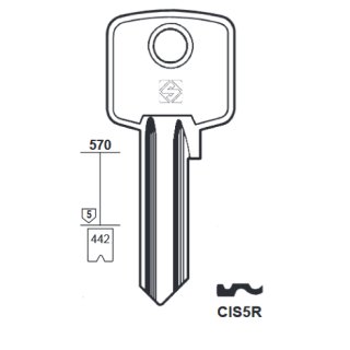 CIS5R  CIS5S  CIS-1    Zylinderschlüssel