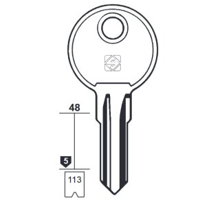 KI11R  349& K6R KIF-1D  Zylinderschlüssel