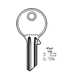 YA8  231 267L 486  KS3PD  KS4PD  YD3PD YD4PD  BK-3D  YA-7D   Zylinderschlüssel