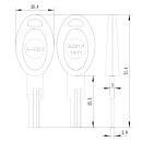 EU21P - EL16P180 -  1971P -c  Fahrzeugschlüssel -...