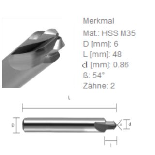 Fräser Ø 6.0mm - von F1 bis 300 F52