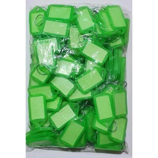 100 Schlüsselschilder grün zum beschriften Kofferanhänger