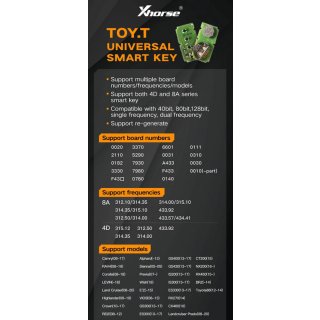 XSTO00GL Xhorse geeignet für Toyota Universal Smart Key PCB