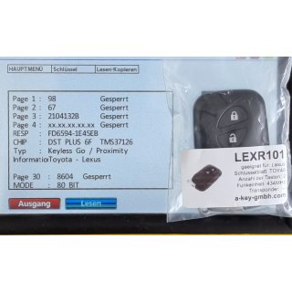 Funkschlüssel kompatibel für Lexus - LEXR101